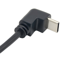 Câble d'extension de données USB 3.1 Type-C vers USB 2.0 en cuivre pur, coudé à 90 degrés (haut/bas), pour microphone et haut-parleur