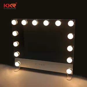 Frameless LED Vanity Mirror with 14 17 Bulbs Hollywood Makeup Lighted Mirror 3 Mode Adjustable Touch Screen Make up Mirror