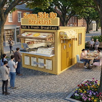 Kiosque mobile en acier de 10 pieds et 15 pieds, design moderne et respirant, pour magasin, petit bureau, boutique, utilisation en bord de mer, boutique éphémère 1
