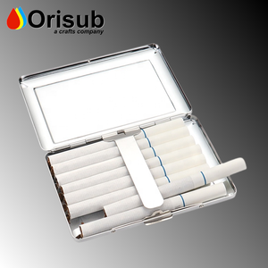 Stainless steel custom sublimation rectangular Cigarette Case great gift for fathers day