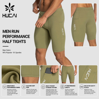 Pantalones Cortos de Compresión de 9 Pulgadas para Hombre, Fabricados a Medida, con Bolsillos para Teléfono, Transpirables, Elásticos, para Entrenamiento