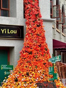 Fiore Artificiale Floyd Rose per il Festival di Qixi, Decorazione Murale a Cascata di Rose Fatta a Mano, Impermeabile e Lavabile, Popolare su Internet per Check-in - Product Image 2