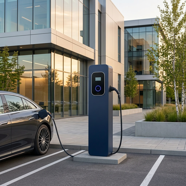 Floor Mounted EV AC Charging Station 11kW up to 32A Multi Interface Charger for Commercial Parking Workplace Charging