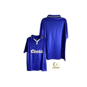 复古定制球员版切尔西风格足球衫原创足球衫1995-1997赛季主场蓝色足球俱乐部球衣