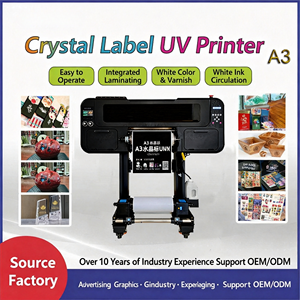 Impresora Industrial UV DTF de Inyección de Tinta A3 I1600 con Doble Cabezal de Impresión, Laminación Automática de Película AB para Carcasas de Teléfono, Pequeñas Empresas, Certificación CE - Product Image 1
