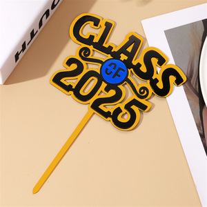 Décoration de gâteau de remise de diplôme en acrylique 2026, motif casquette et étoile pour fête de remise de diplôme - Product Image 3
