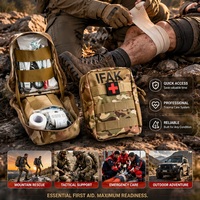 Pochette Tactique MOLLE IFAK en Oxford 600D Imperméable, 14 Compartiments, Tourniquet, 12 Couleurs, Personnalisation OEM pour EMS et Sauvetage en Extérieur