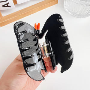 8,5 cm Zarif Kadınlar İçin Asetat Hayvan Figürlü Siyah Beyaz Kuğu Toka - Product Image 4