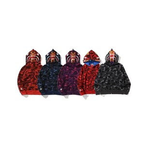 Sudadera con capucha y cremallera con estampado 3D de cabeza de tiburón BA, estilo camuflaje, holgada, de invierno, de moda, para dropshipping transfronterizo, Doble Cap 26 - Product Image 5