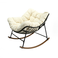 Fauteuil inclinable moderne en tissu avec structure en fer, dossier ergonomique, design écologique pour chambre à coucher, salon, sieste