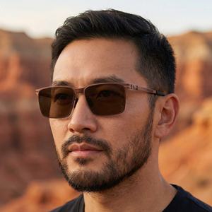 Gafas de Sol Ks-3985 para Hombre, Montura Cuadrada, Plástico y Metal, Lentes Polarizadas de Nailon con Protección UV400, Color Negro, para Protección Solar al Aire Libre - Product Image 3