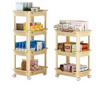 Nouvelle étagère de rangement multi-niveaux pliable sur pied pour salon et dortoir, organisateur de jouets mobile