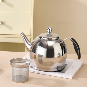 Set Teiera <span class=keywords><strong>Karaca</strong></span> Urban Turca in Acciaio Inossidabile con Manico in Vetro da 3 Litri, Resistente al Calore e Compatibile con Induzione, con Coperchio Lavabile in Lavastoviglie - Product Image 5