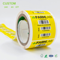 Rouleau d'étiquettes de code-barres PP jaunes personnalisées en gros avec impression de code de série pour l'étiquetage de documents et de dossiers, ensembles d'étiquettes pour utilisation en vrac