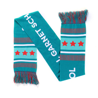 Vente d'Usine Écharpe de Club Brodée en Acrylique, Chapeau et Écharpe Tricotés Personnalisés, Écharpes Jacquard pour Supporters, Ensemble Bonnet