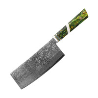 Chef de cuisine Texture ondulée 67 couches lame de couteau en acier damas 8 pouces couteau de cuisine en acier damas couperet Bonging ensemble de couteaux de chef