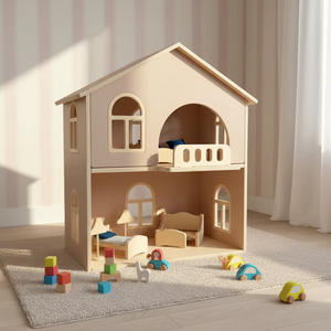 Children 5 7 Years DIY <b>Wooden</b> Large Princess Villa Castle <b>Doll</b> <b>House</b> Educational Simulation <b>House</b> Room <b>Furniture</b> Playhouse Toys - Product Image 5