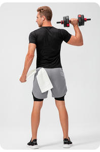 Mannen 2 In 1 Quick Dry Gym Running Shorts Ademende Sport Shorts Met Zakken Hoofdtelefoon Gat - Product Image 4