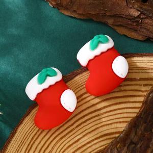 Pendientes colgantes de piedra Natural de Navidad de dibujos animados transfronterizos para mujer Otoño Invierno único lindo árbol de Navidad <span class=keywords><strong>Santa</strong></span> Claus Bell JXX - Product Image 4