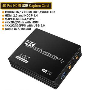 Carte de <span class=keywords><strong>capture</strong></span> vidéo 4K USB 3.0 pour <span class=keywords><strong>OBS</strong></span> Capturing <span class=keywords><strong>Game</strong></span> Live Streaming 1080P 60fps 4K 30HZ <span class=keywords><strong>HD</strong></span> Record HDMI Video <span class=keywords><strong>Capture</strong></span> Grabber - Product Image 2