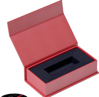 Scatola Regalo di Lusso Portatile con Chiusura Magnetica, in Cartone con Carta Testurizzata e Inserto in Schiuma Nera