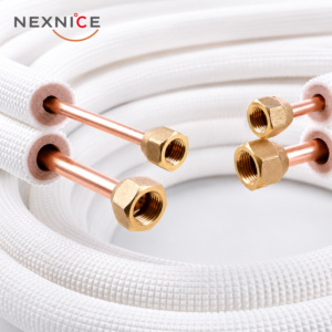 Kit de tuyauterie CVC : Paire de tubes en cuivre isolés jumeaux 3M-30M pour climatiseur split - Product Image 4