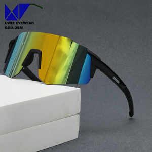 Gafas de Sol Deportivas para Adultos, Modelo 68-18-125 TR, Montura sin Aro, Lentes de Cristal Polarizadas Doradas <span class=keywords><strong>con</strong></span> Espejo, Protección UV400, para Ciclismo, Senderismo y Actividades al Aire Libre - Product Image 4