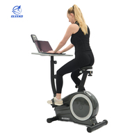 Vélo d'exercice pliable magnétique de haute qualité à poser sous le bureau avec résistance réglable et cadre en acier pour la maison et le bureau