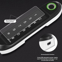 Connectivité WiFi Carte à puce Empreinte digitale Serrure numérique pour bureau à domicile Salle de sauna Aluminium Alliage de zinc Porte en bois Données en nuage