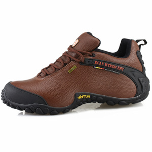 Chaussures de randonnée Ecaf Htron Eht Marron Unisexe Talon bas Respirant Antidérapant Semelle Vibram pour l'extérieur - Product Image 1