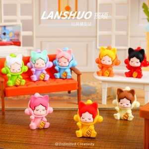 Lanshuo Resin Figurines <b>Mini</b> Cartoon Characters Home Decoration <b>Desk</b> Ornament Spring 2026 - Product Image 1