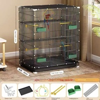 Cage à oiseaux - Cage spéciale pour l'élevage de groupes d'oiseaux, pour perroquets, corbeaux, phénix, en plastique, boîte pour usage domestique, grande taille
