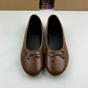 Elegantes Sandalias de Mujer de Piel Sintética con Punta Redonda, <span class=keywords><strong>Zapatos</strong></span> Planos de Ballet sin Talón, <span class=keywords><strong>Zapatos</strong></span> Modernos para Oficina y Trabajo - Product Image 1