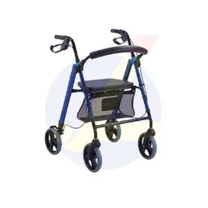 Rollator caminhador dobrável para idosos, dobrável 4 roda adulto rollator com seat jl9188