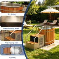 Baignoire ovale en acier inoxydable Ovral personnalisée, moderne, de haute qualité, 1 CV, refroidie par air, écologique, pour usage hôtelier, 1 Spa