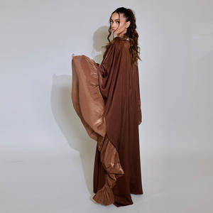 เดรสอาบายาใส่สบายแขนพริ้วไหวสำหรับงานปาร์ตี้ตอนเย็นและงานปาร์ตี้ - Product Image 4