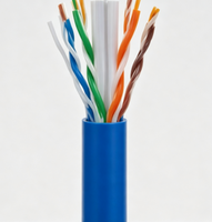 Câble réseau LAN Cat6 UTP FTP 4 paires 8 conducteurs en cuivre massif 1 Gbit/s Gigabit 305 m 1000 pi pour boîtier de tirage, commutateur, routeur, serveur, rack