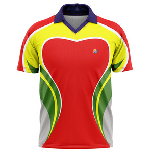 Wholesale Price Custom Men Sublimation Quick Dry 100% Polyester Short Sleeve <b>Cricket</b> Jersey - Product Image 5