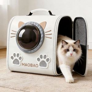 Cute <b>Cat</b> Carrier <b>Backpack</b> Breathable Space Capsule Pet Travel Bag for Small <b>Cats</b> Dogs - Product Image 3