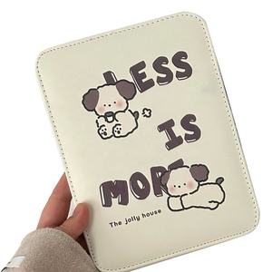 Maquillaje espejo de tocador portátil lindo cachorro Pu cuero <span class=keywords><strong>plegable</strong></span> Ins viento dibujos animados escritorio HD venta al por mayor soporte personalizado - Product Image 3