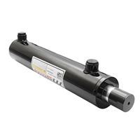 Cylindre hydraulique télescopique en acier à double action pour remorque à benne basculante, traitement de surface au chrome dur