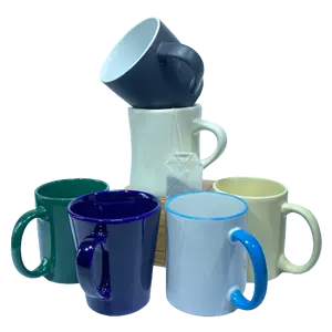 Nieuw Ontwerp 11Oz Vintage Keramische Retro Klei Koffie Latte Cup Theekopjes Grof Aardewerk Beker Zorg Volledig Vervaardigde Reiskoffiemok