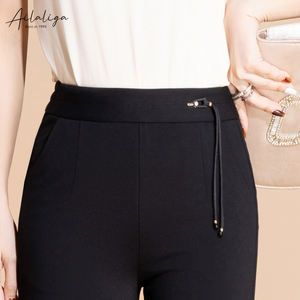 <span class=keywords><strong>Pantaloni</strong></span> a Zampa d'Elefante OEM Personalizzati da Donna, a Vita Alta, Modellanti, Allunganti, Leggermente Elasticizzati - Product Image 5