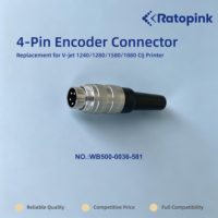 Connecteur d'encodeur 4 broches Ratopink WB500-0036-581, remplacement pour imprimante CIJ Videojet 1240/1280/1580/1880