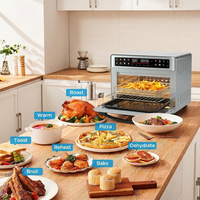 Friteuse à Air Électrique sans Huile à Commande Numérique, Four de Comptoir 25L avec Affichage LED, Grille-Pain et Four à Pain, Vente en Gros Usine