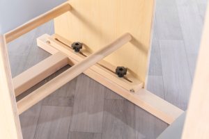 Barril <span class=keywords><strong>de</strong></span> Pilates <span class=keywords><strong>de</strong></span> Madera Maciza Hecho a Mano con Ruedas <span class=keywords><strong>de</strong></span> Deslizamiento Suave, Perfecto para Estiramiento Profundo y Movilidad Espinal en Casa o Estudio - Product Image 5