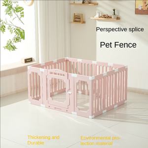 Katı desen akrilik ekleme köpek çit ücretsiz DIY kapalı kulübesi ile evcil hayvan kafesi küçük orta köpekler için kediler için Metal örgü malzeme - Product Image 4