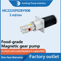 Pompe à engrenages magnétique compacte 316L basse pression avec moteur à balais pour électrolyte de batterie et refroidissement liquide de serveur OEM