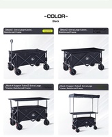 Carrito Plegable para Jardín, Playa, Pesca, Camping, Compras, Viajes, Equipaje de Mano