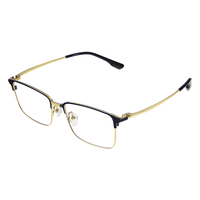 Monturas de Gafas Metálicas de Titanio IP, Estilo Retro Vintage, Color Negro y Dorado, Monturas Ópticas de Moda, Precio de Fábrica